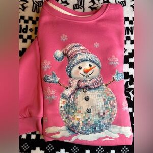 Pink Snowman Sweatshirt